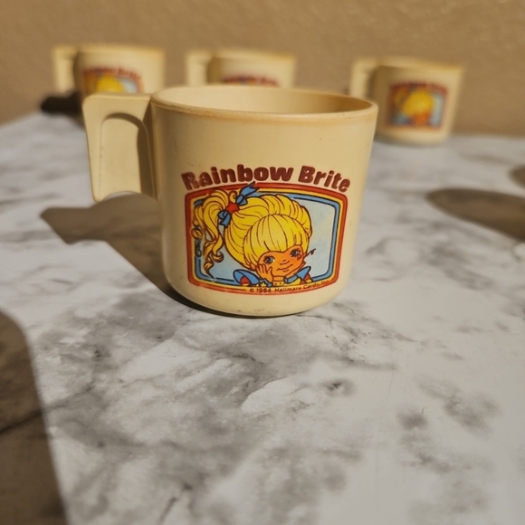 Vintage Rainbow Brite Childs Toy Teaset Bluebird Toys 1984 Cups And Saucers - Picture 9 of 10